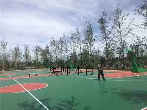 山東濟寧籃球架安裝現(xiàn)場